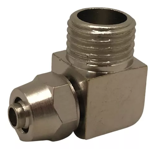 Conector Cotovelo Metal Tubo 6mm Rosca 1/8 Suspensão a Ar