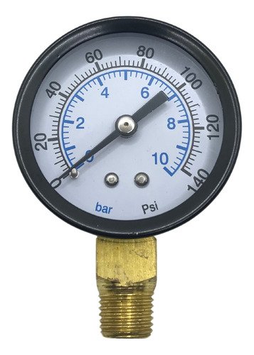 Manômetro rosca vertical 1/8 escala 0 á 10 bar 150 psi 40 mm