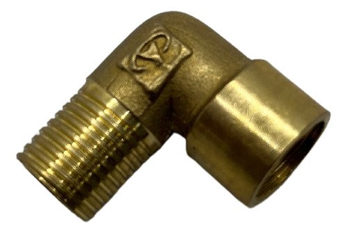 Conexão cotovelo joelho 90º latão rosca machox fêmea 1/8 bsp