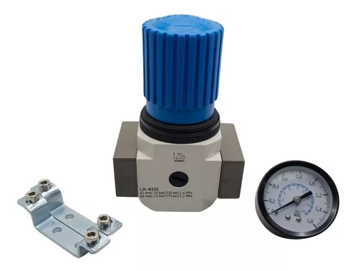 Regulador pressão 1/4 ar compressor 0 à 16 bar / 0 à 240 psi