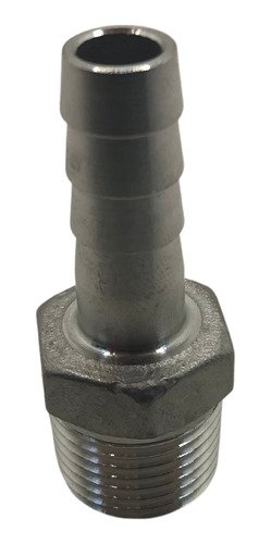 Adaptador 3/4 espigão aço inox 304 150lbs rosca 1" bsp - Imagem 2