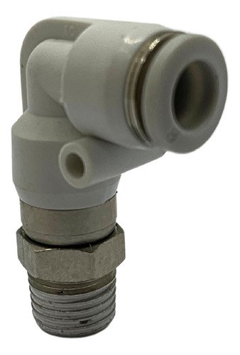 Conexão Rotativa Pneumática Cotovelo Rosca 1/8 NPT Tubo 8mm