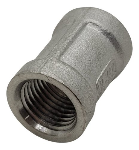 Conexão emenda aço inox 304 luva fêmea rosca 2.1/2 bsp