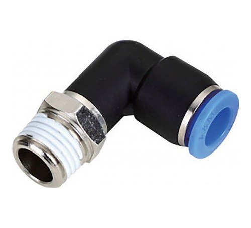 Conexão pneumática cotovelo macho 3/8 npt x tubo 1/4