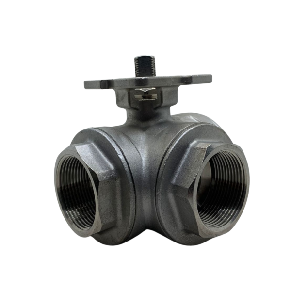 Válvula esfera 3 vias L 2″ inox 304