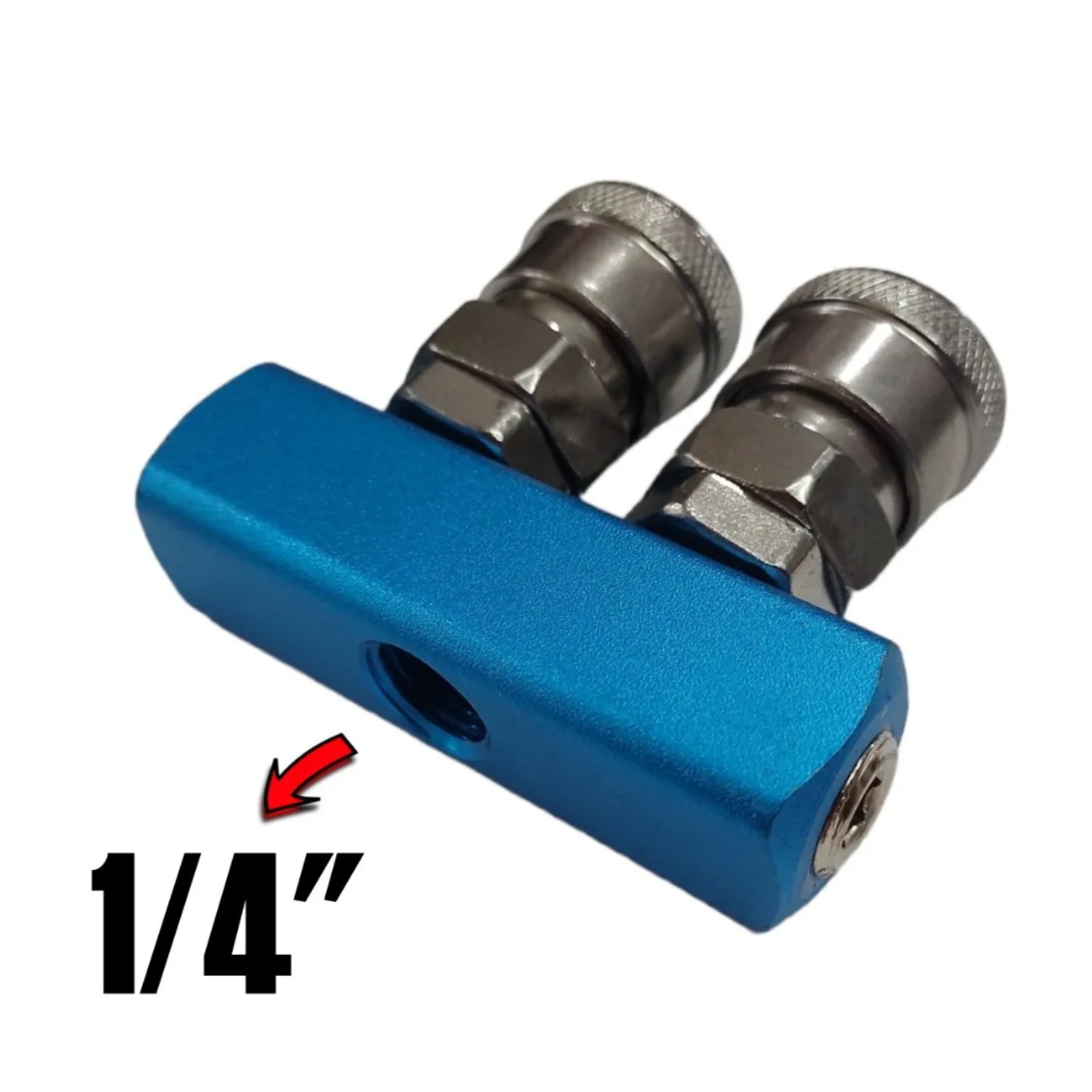 Engate Rapido duplo Com Rosca Femea De 1/4 Para Pino De 1/4 - REGUA COM ENGATE 2F COM SM20 - Imagem 2