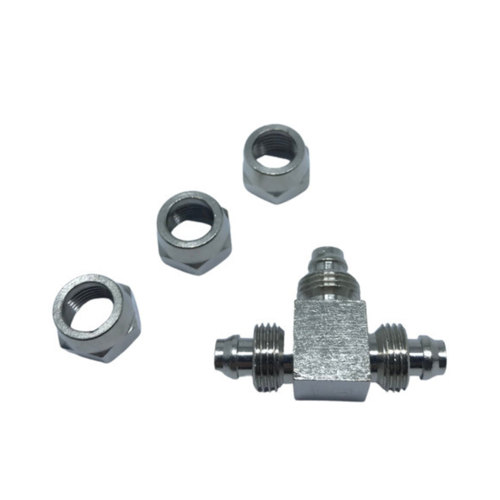 União tee 4mm roscado com porca suspensão a ar conexão - Imagem 3