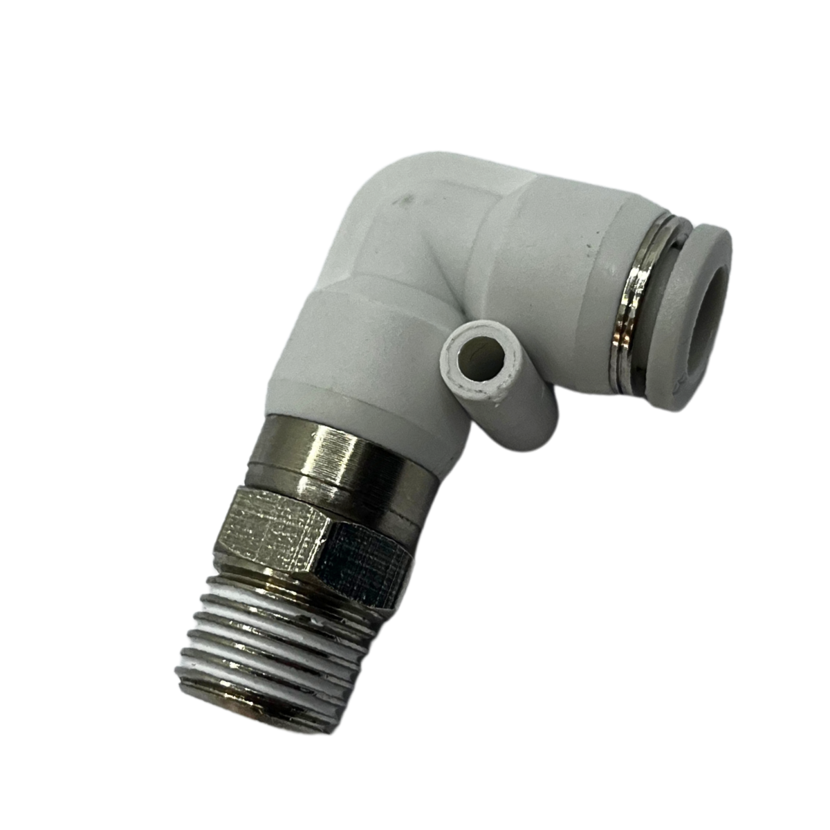 Conexão Rotativa Pneumática Cotovelo Rosca 3/8 NPT Tubo 8mm - Imagem 3