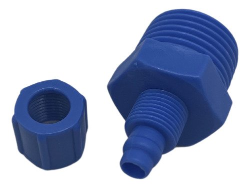 Conexão Reta Dois Toques Plástica Tubo 10mm x Rosca 1/8